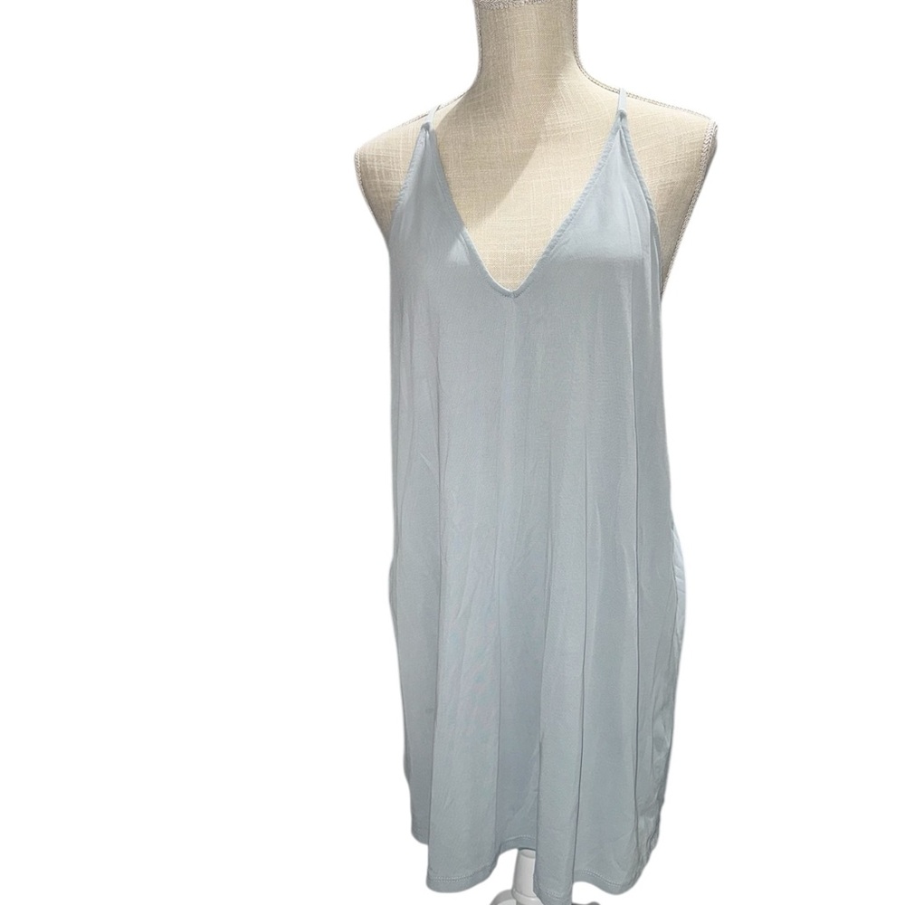 Light Blue Women’s Sleeveless Dress with Razorback size Large